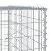 vidaXL Gabione mit Deckel 450x100x200 cm Verzinktes Eisen