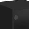 vidaXL Highboard mit Glast&uuml;ren Schwarz 35x37x109 cm