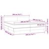 vidaXL Boxspringbett mit Matratze Creme 200x200 cm Kunstleder