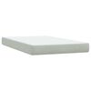 vidaXL Boxspringbett mit Matratze & LED Hellgrau 120x210 cm Samt