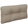 vidaXL Palettenkissen 2-tlg. Taupe Stoff