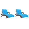 vidaXL Strandt&uuml;cher 2 Stk. T&uuml;rkis 75x200 cm Stoff 400 GSM