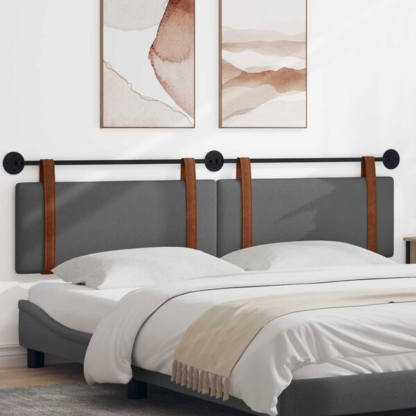 vidaXL H&auml;ngevorderseite Uni Dunkelgrau 210 x 55 x 5 cm Antikes PU