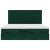 vidaXL Ottoman-Bett mit Matratzen Dunkelgr&uuml;n 160x200 cm Samt