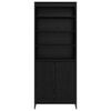 vidaXL Hohe Schr&auml;nke 2 pcs Schwarz Eichen-Optik 60 x 36 x 300 cm