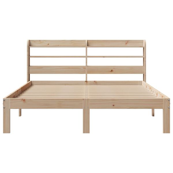 vidaXL Bettgestell mit Kopfteil ohne Matratze 140x190 cm
