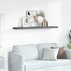 vidaXL Schweberegal Hochglanz-Grau 120x23,5x3,8 cm MDF