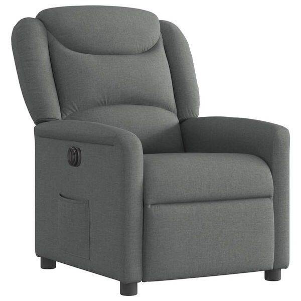 vidaXL Relaxsessel Elektrisch Dunkelgrau Stoff