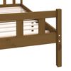 vidaXL Massivholzbett Honigbraun 120x200 cm