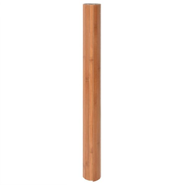 vidaXL Teppich Rechteckig Natur 80x100 cm Bambus