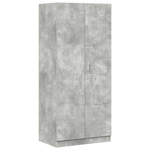 vidaXL Kleiderschrank Betongrau 80x52x180 cm Holzwerkstoff