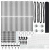 vidaXL Zaunpfosten Grau 50 x 1,4 m (16 x 16 mm Gewebe) Stahl und PVC