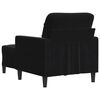 vidaXL Sessel mit Hocker Schwarz 60 cm Samt