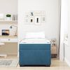 vidaXL Bettrahmen mit Matratze Dunkelblau 90 x 200 cm Stoff