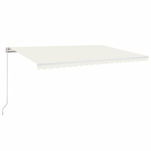 vidaXL Markise Manuell Einziehbar 500x300 cm Creme