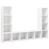 vidaXL TV-Schränke 3 Stk. Weiß 142,5x35x36,5cm Holzwerkstoff