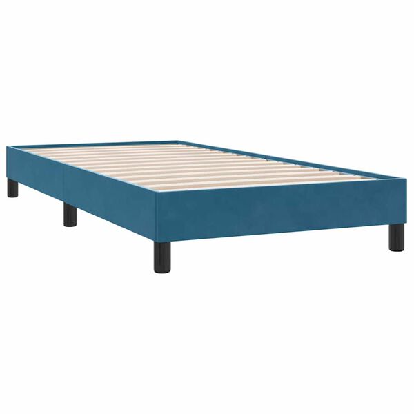 vidaXL Boxspringbett ohne Matratze Dunkelblau 90x210 cm Samt