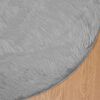 vidaXL Kunstschaffell Teppich Tafalla Grau &Oslash; 200 cm Polyester