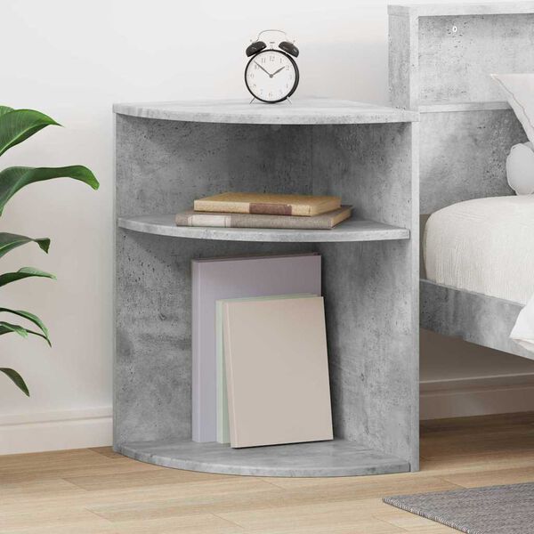 vidaXL Beistelltisch Beton Grau 39,7 x 39,7 x 60 cm Holzwerkstoff