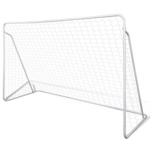 vidaXL Fu&szlig;balltor 240x90x150 cm Stahl Hochwertig