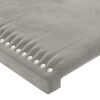 vidaXL Boxspringbett mit Matratze Hellgrau 90x190 cm Samt