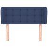 vidaXL Kopfteil mit Ohren Blau 103x23x78/88 cm Stoff