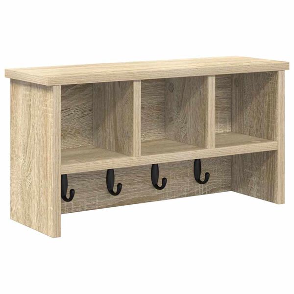 vidaXL Wandmontierter Kleiderst&auml;nder Sonoma-Eiche 50 x 16 x 26 cm