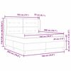 vidaXL Boxspringbett mit Matratze Taupe 180 x 200 cm Stoff