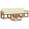 vidaXL Outdoor-Sofagarnitur 5 stk. Natur und Creme