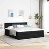 vidaXL Ottoman-Bett mit Matratzen & LEDs Schwarz 160x200 cm Stoff