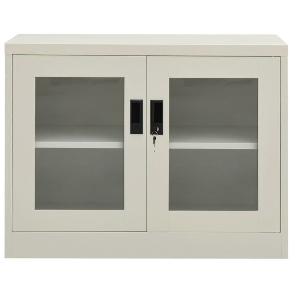 vidaXL B&uuml;roschrank Hellgrau 90x40x70 cm Stahl