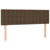 vidaXL Boxspringbett mit Matratze & LED Dunkelbraun 140x190 cm Stoff