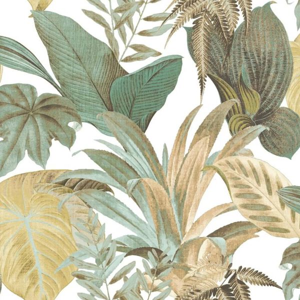 Noordwand Tapete Topchic Big Leaves Gr&uuml;n und Beige