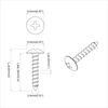 vidaXL Holzschrauben 2 pcs Silber M4 x 20 mm Stahl