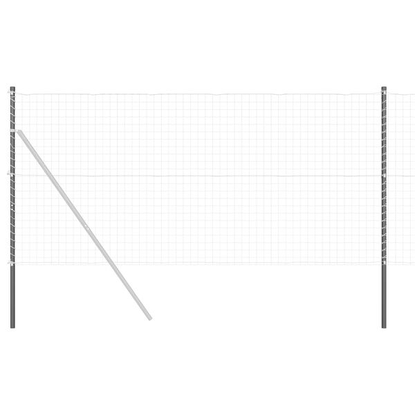 vidaXL Zaunpfosten 2 pcs Grau Pulverbeschichteter Stahl