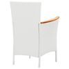vidaXL 9-tlg. Garten-Essgruppe Poly Rattan Wei&szlig;