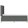 vidaXL Boxspringbett mit Matratze mit LED Grau 80 x 200 cm Stoff