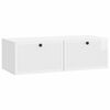 vidaXL Wandmontierter TV-Schrank Hochglanz Wei&szlig; 98 x 41 x 30 cm