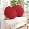 vidaXL Sitzkissen 2 pcs Rot &Oslash;60 x 21 cm Stoff