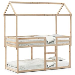 vidaXL Etagenbett ohne Matratze 90x200 cm Massivholz Kiefer