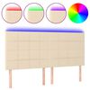 vidaXL LED Kopfteil Creme 180x5x118/128 cm Stoff