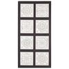 vidaXL Handgeschnitztes Wandpaneel MDF 40x80x1,5 cm Schwarz und Wei&szlig;