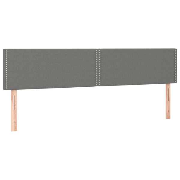 vidaXL Kopfteile Dunkelgrau 160x5x78/88 cm Stoff