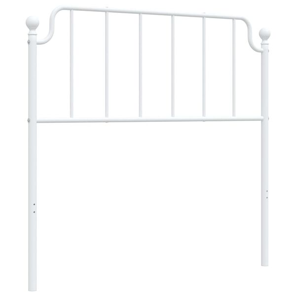vidaXL Ersatz-Kopfteil Metall Wei&szlig; 100 cm