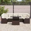 vidaXL Gartensofa-set mit Kissen 8 pcs Braun und Creme Poly-Rattan