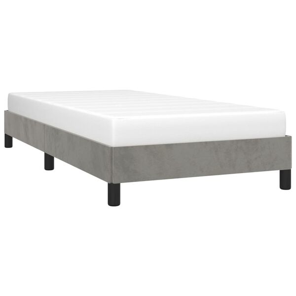 vidaXL Bettgestell ohne Matratze Hellgrau 80x200 cm Samt