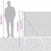 vidaXL Zaunpfosten Grau 10 x 1,2 m (16 x 16 mm Netz) Stahl und PVC