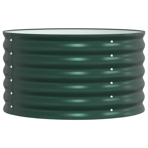 vidaXL Hochbeet Gr&uuml;n 80 x 80 x 44 cm Stahl