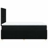 vidaXL Boxspringbett mit Matratze Schwarz 120x200 cm Stoff