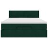vidaXL Ottoman-Bett mit Matratze Dunkelgr&uuml;n 140x200 cm Samt